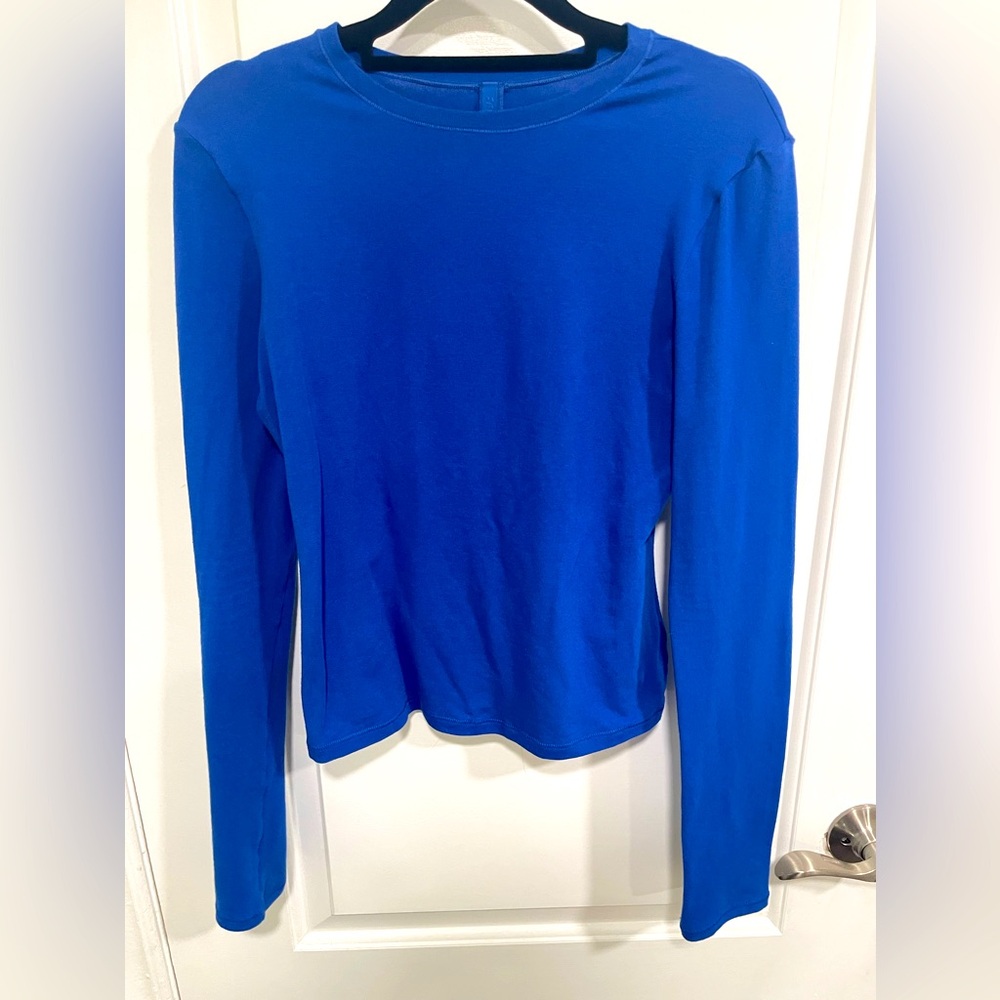 COTTON JERSEY LONG SLEEVE T-SHIRT
COBALT / M